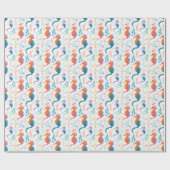 キュートトロピカルシーホース海ビーチテーマ ラッピングペーパー (フラット)