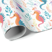 キュートトロピカルシーホース海ビーチテーマ ラッピングペーパー (ロールコーナー)