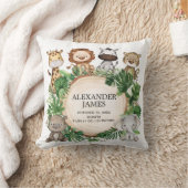 キュートトロピカルジャングルサファリアニマルズボーイ子供部屋 クッション (ブランケット)