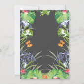 キュートトロピカルジャングルサファリキリン誕生日 招待状 (裏面)