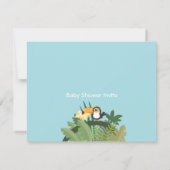 キュートトロピカルジャングルテーマベビーシャワー招待状 招待状 (裏面)