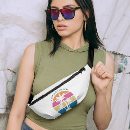 キュートトロピカルパームツリービーチバケーション ファニーパック