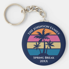 キュートトロピカルビーチカスタムブルービーチキープサケ キーホルダー