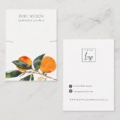 キュートトロピカルボホマンダリンネックレスバンドディスプレイ 名刺 (正面/裏面)