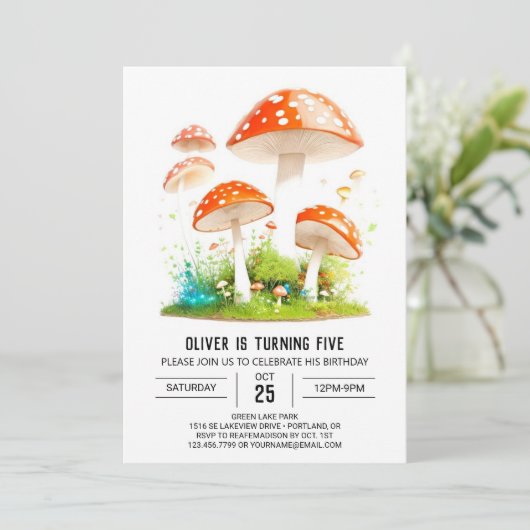 キュートトーストイレキングダム子供の誕生日 招待状 (スタンド正面)