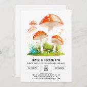 キュートトーストイレキングダム子供の誕生日 招待状 (正面/裏面)