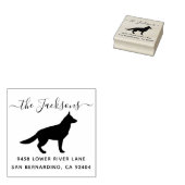 キュートドイツシェパードドッグファミリー差出人住所 ラバースタンプ (押印)