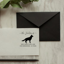 キュートドイツシェパードドッグファミリー差出人住所