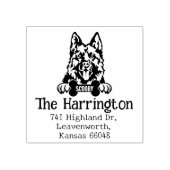 キュートドイツシェファードカスタム差出人住所 ラバースタンプ (インプリント)