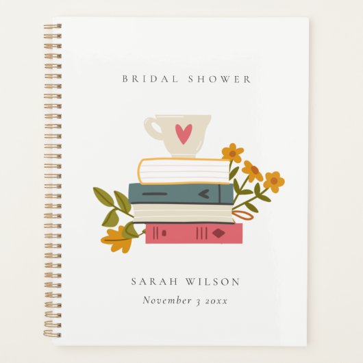 キュートドゥスキースタックストーリーブズフローラブライダルシャワー プランナー手帳 (正面)