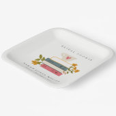 キュートドゥスキースタックストーリーブズフローラブライダルシャワー ペーパープレート (傾斜あり)