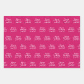 キュートドカラフルットターコイズ水彩誕生日 ラッピングペーパーシート (正面2)