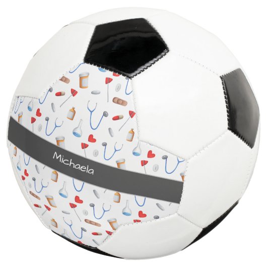 キュートドクターナース医科診療機器ハート サッカーボール (3/4)