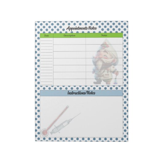 キュートドクター格言ノート ノートパッド (回転)