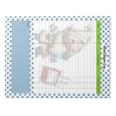 キュートドクター格言血糖値 ノートパッド (正面)