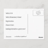 キュートドッグおもしろい新学期 ポストカード (裏面)