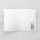 キュートドッグインレッドバンダナ誕生日 カード (内部)