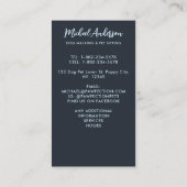 キュートドッグウォーカーペットシッター子犬ブラックラブラドール 名刺 (裏面)