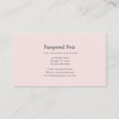 キュートドッググルーミングペットブティックビジネスカード 名刺 (裏面)