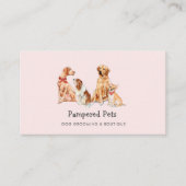 キュートドッググルーミングペットブティックビジネスカード 名刺 (正面)