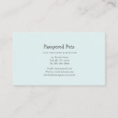 キュートドッググルーミングペットブティックブルー 名刺 (裏面)