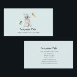 キュートドッググルーミングペットブティックブルー 名刺<br><div class="desc">青い背景のポードルの可愛い水彩イラストレーションこの名刺はペットの入浴とトリマーに最適淡い色のだ/ペットケア/ペットシッター/ペット美しいサロン/動物病院/動物臨床アポイントメント名刺文字スタイル、色、サイズはニーズに合わせて変更できる</div>