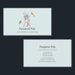 キュートドッググルーミングペットブティックブルー 名刺<br><div class="desc">青い背景のポードルの可愛い水彩イラストレーションこの名刺はペットの入浴とトリマーに最適淡い色のだ/ペットケア/ペットシッター/ペット美しいサロン/動物病院/動物臨床アポイントメント名刺文字スタイル、色、サイズはニーズに合わせて変更できる</div>