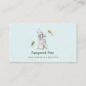 キュートドッググルーミングペットブティックブルー 名刺 (正面)