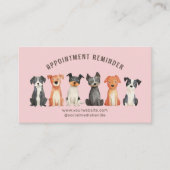 キュートドッグシッタートリマーペットケアアポイントメント 名刺 (正面)