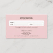 キュートドッグシッタートリマーペットケアアポイントメント 名刺 (裏面)