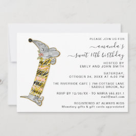 キュートドッグスウィート16thバースデーパーティーハウスパーティー 招待状