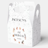 キュートドッグズポー – パーティー誕生日ゲーブル フェイバーボックス (オープン)