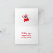 キュートドッグチワワインサンタクロース カード (内部)