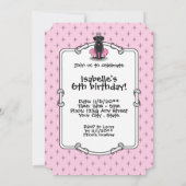 キュートドッグバレエプリンセスブラックラブラドールレトリバー 案内状 (裏面)