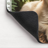 キュートドッグパピーゴールデンレトリバー名前をカスタムする マウスパッド (コーナー)