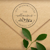 キュートドッグファミリーエレガントカスタム差出人住所 ラバースタンプ