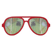 キュートドッグプグスタフクリムトフォレストパーティー アビエーターサングラス (正面)