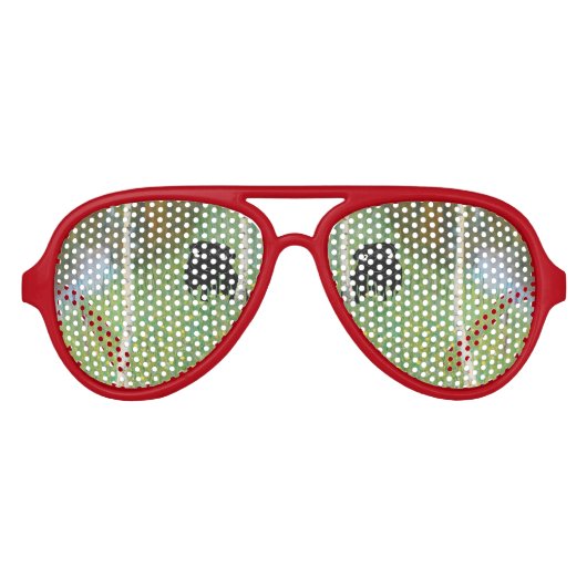 キュートドッグプグスタフクリムトフォレストパーティー アビエーターサングラス (正面)