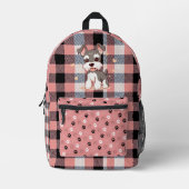 キュートドッグプリントカットソーバッグ プリントバックパック (正面)