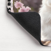 キュートドッグマルチーズ子犬春フローラ名前をカスタムする マウスパッド (コーナー)