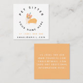 キュートドッグユニコーンペットシッター気にホテル動物病院 スクエア名刺 (正面/裏面)