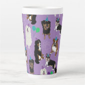 キュートドッグ品種誕生日 カフェラテマグ (正面)