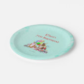 キュートドッグ誕生祝いレッツポーティ紙 ペーパープレート (アングル)