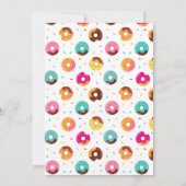 キュートドナットフラミンゴ誕生日プールパーティー女子 招待状 (裏面)