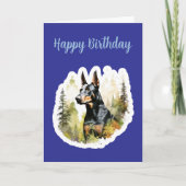 キュートドバーマン誕生日カード カード (正面)