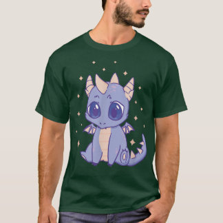キュートドラゴンかわいい紫 Tシャツ