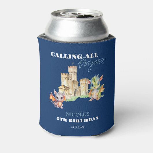 キュートドラゴンズ城フェアユタリーネイビー子供の誕生日 缶クーラー (缶裏面)
