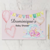 キュートドラゴンベビーシャワーティアウェイ紙ランチョンマット ペーパーパッド (インサイチュ)