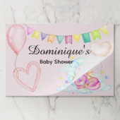 キュートドラゴンベビーシャワーティアウェイ紙ランチョンマット ペーパーパッド (折り畳み)