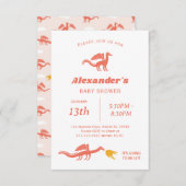 キュートドラゴンベビーシャワー招待状 サンキューカード (正面/裏面)